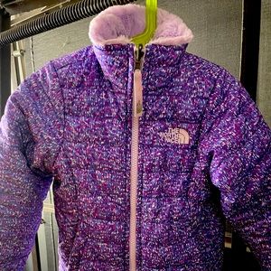 Girls NorthFace reversible jacket great condition soft insided